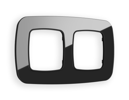 Рамка OMEGA Radian (Черный Стекло закаленное натуральное) 2-ая OF350802