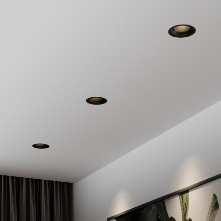 Светильник встраиваемый светодиодный Bliss 15W 4000K черный 25070/LED Elektrostandard Bliss a069405