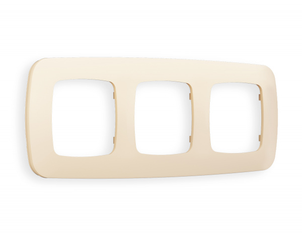 Рамка OMEGA Ecta (Бежевый матовый) 3-ая OF140333