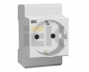 IEK KARAT Розетка РАр10-3-ОПс заземлением на DIN-рейку