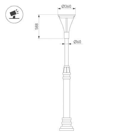 Arlight Светильник OXOR-LUMME-BUE-О - 360x588-50W Day4000 (BK, 120 deg, 230V) IP65 (-)