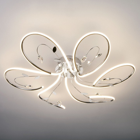 Светодиодная люстра с хрусталем 90082/6 хром Eurosvet Venzel