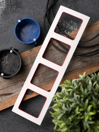 EKF PROxima Стокгольм Белый Линия красная Рамка 4-ая