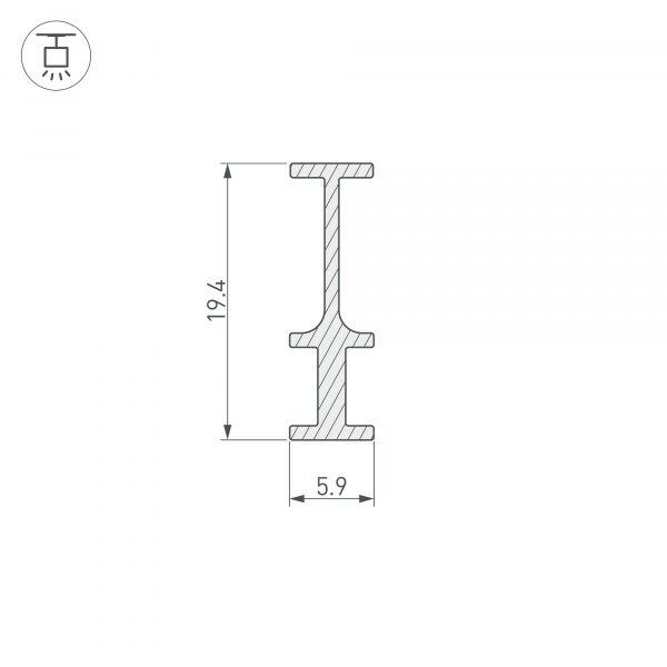 Профиль-держатель Arlight FOLED-RAIL-2000 025232