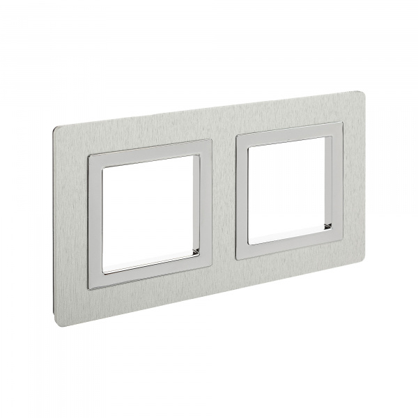 DKC Avanti Серый Алюминий Рамка 4 модуля