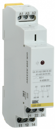 IEK ONI Промежуточное реле OIR 3 контакта (16А) 230 В AC