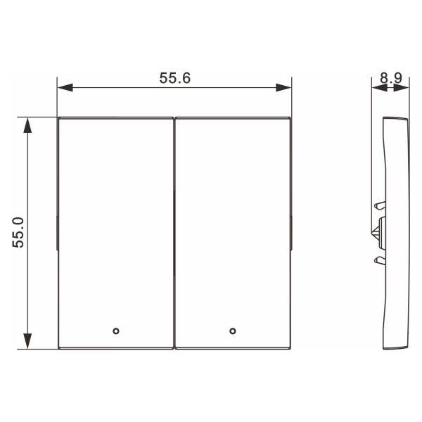 Donel Клавиша 2-я с подсветкой, мокко, серия A07, DE28553