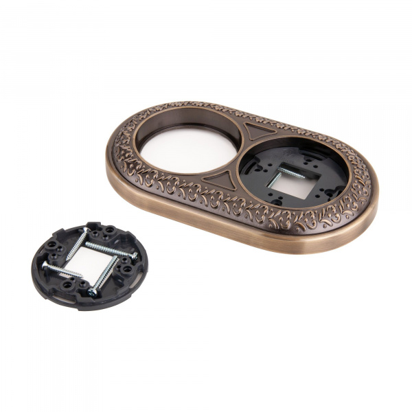 Рамка на 2 поста (бронза) WL70-frame-02