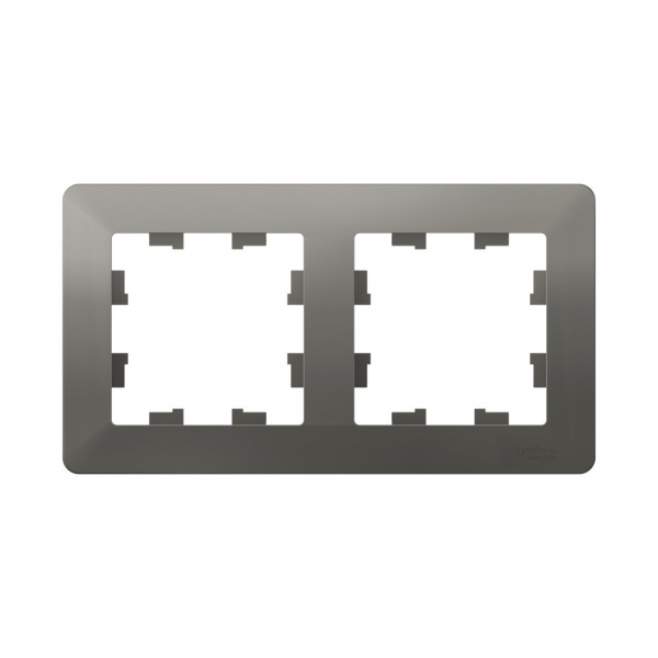Systeme Electric AtlasDesign Air Сталь/дымчатый черный Рамка 2-ая