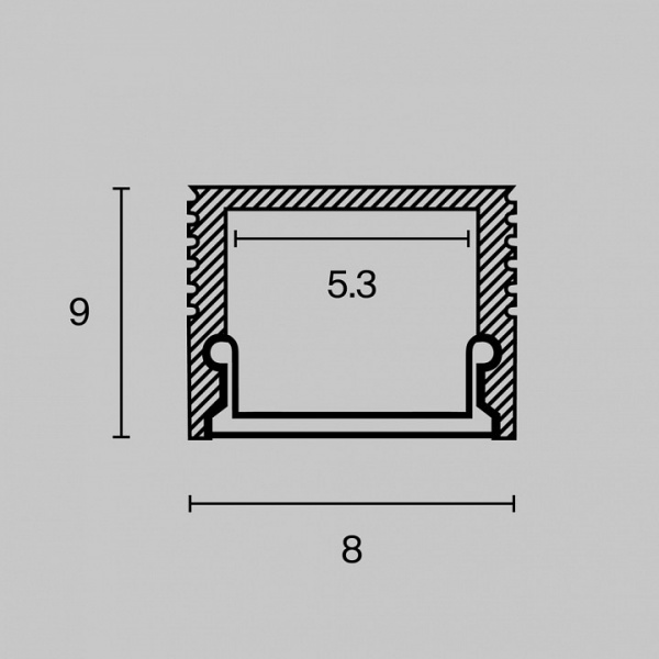Комплектующие к светодиодной ленте Led Strip ALM-0809-S-2M Maytoni Комплектующие к светодиодной ленте Led Strip ALM-0809-S-2M Maytoni