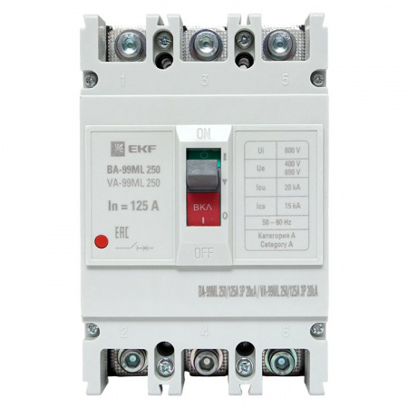 EKF Basic Автоматический выключатель ВА-99МL 250/125А 3P 20кА