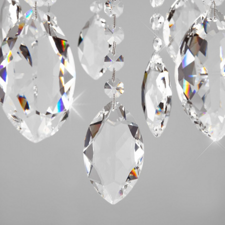 Подвесная люстра с хрусталем 10108/8 белый Eurosvet Veletta