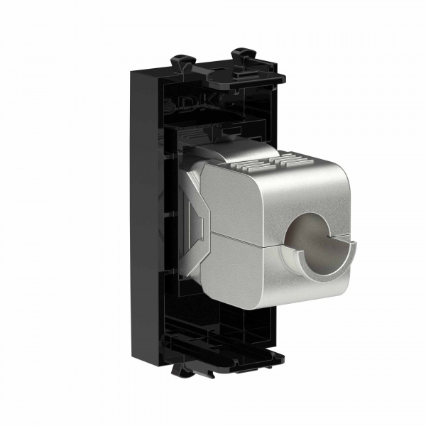 DKC Avanti Компьютерная розетка RJ-45 без шторки модульная, кат.6 экранированная, Черный квадрат, 1 модуль