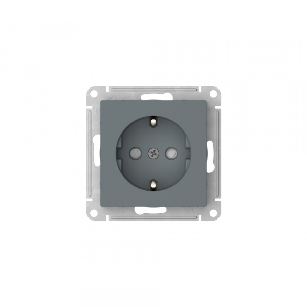 Systeme Electric AtlasDesign Грифель Розетка с заземлением со шторками, 16А, мех., быстрозажим. клем.