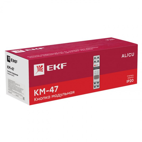 EKF PROxima Кнопка модульная КМ-47 (серая)