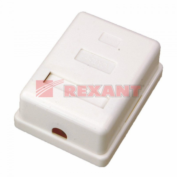 Розетка компьютерная 1-порт RJ-45(8P8C), категория 5е, экранированная, внешняя Rexant