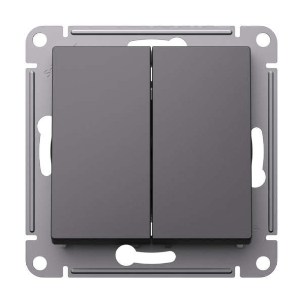 Systeme Electric AtlasDesign Базальт Переключатель 2-клавишный, сх.6/2, 10АХ, механизм