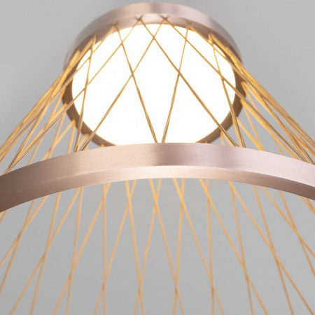 Подвесной светодиодный светильник 40016/1 LED коричневый Eurosvet Cesta