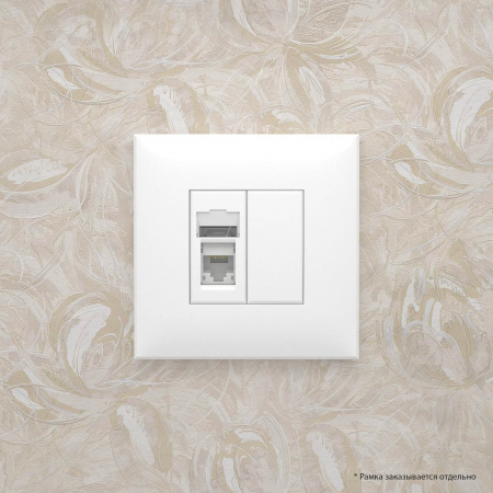 DKC Avanti Белое облако Розетка RJ-45 5e одинарная