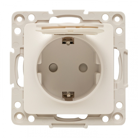 EKF PROxima Стокгольм Белый Розетка с/з, со шторками и крышкой, 16А, IP44