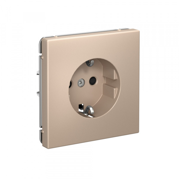 Systeme Electric ArtGallery Песочный Розетка с заземлением со шторками, 16А, механизм