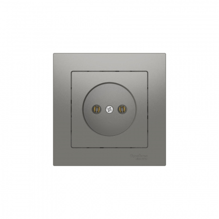 Systeme Electric AtlasDesign Сталь Розетка без заземления, 16А, в сборе, быстрозажим. клем.