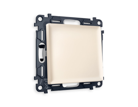 Комплект механизма 1-клавишного перекрестного выключателя ALFA MA321030 Бежевый матовый QUANT