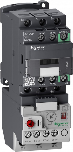 Schneider Electric TeSys Контактор D 3P AC3 440В 25A, катушка управления 24-60В AC/DC, зажим под винт