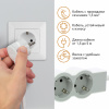 Legrand Revolution Стандарт Бело-серый Удлинитель 4x2К+З, кабель 1,5м