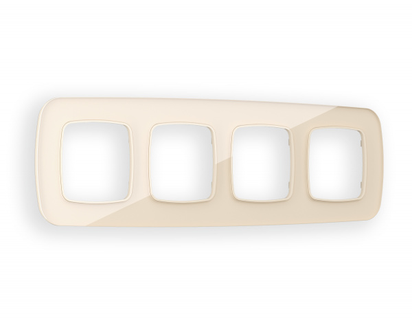 Рамка OMEGA Radian (Бежевый Стекло закаленное натуральное) 4-ая OF350304