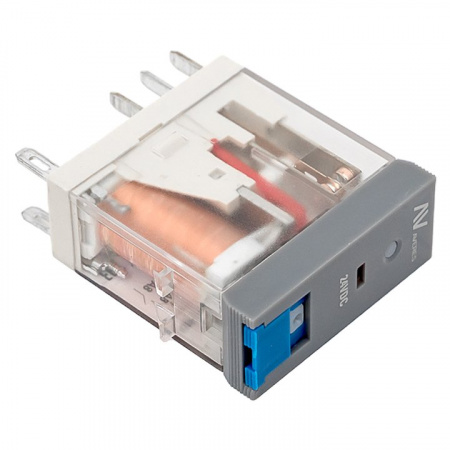 EKF Averes Реле промежуточное с кнопкой и мех. Индикацией RPAt 22/2 8A 24В DC