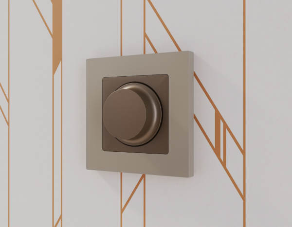 Рамка ALFA Techno (Серо-бежевый матовый) 1-ая AF220361