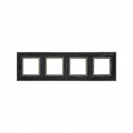DKC Avanti Черный Стекло Рамка 8 модулей