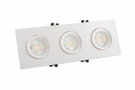 DK3023-WH Встраиваемый светильник, IP 20, 10 Вт, GU5.3, LED, белый, пластик