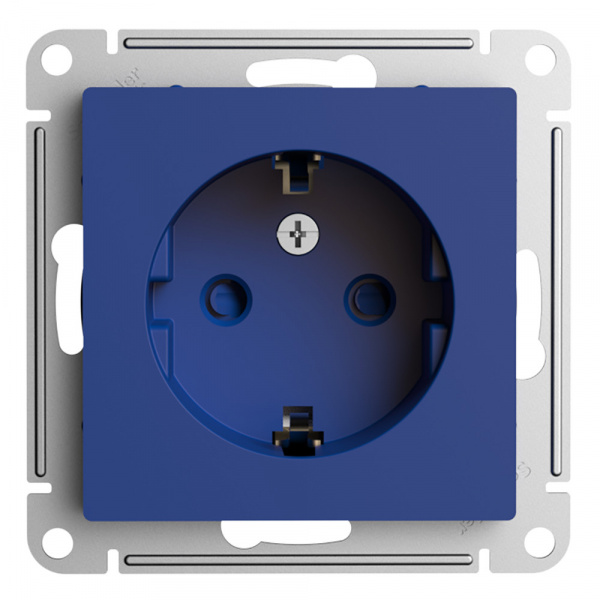 SE AtlasDesign Аквамарин Розетка с/з со шторками, 16А, механизм