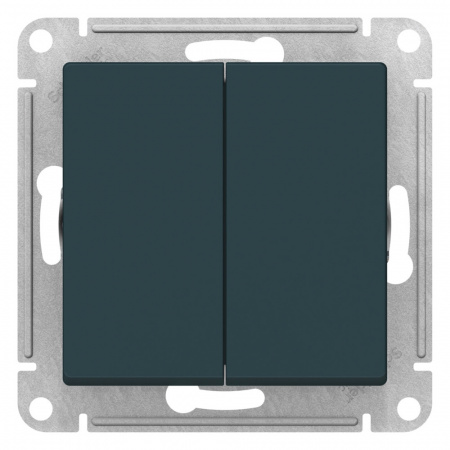 Systeme Electric AtlasDesign Изумруд Выключатель 2-клавишный с самовозвратом, сх.2, 10А, механизм