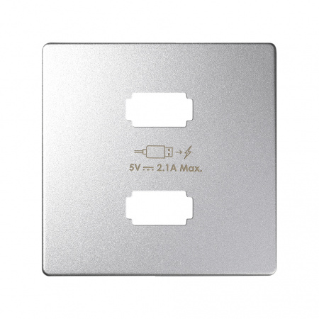 Simon 82 Detail Алюминий Накладка для зарядного устройства 2*USB