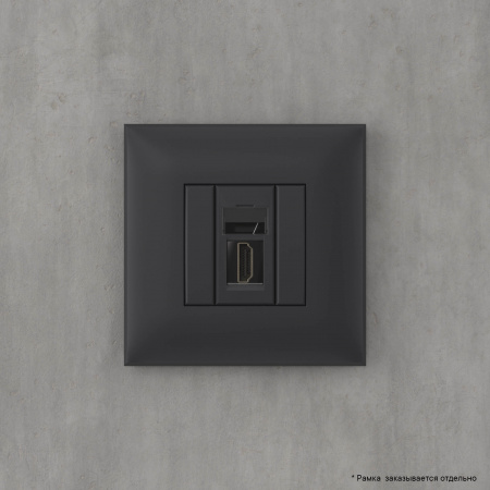 DKC Avanti Черный матовый Розетка одинарная тип А-А HDMI