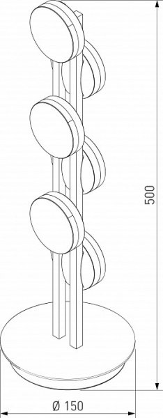 Настольный светодиодный светильник 90332/6 черный Eurosvet Tapioca