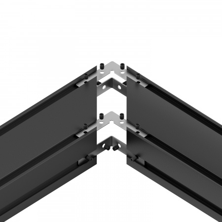 Комплект угловых соединителей ElDeko HSBL_0190 для шинопровода под натяжной потолок, серебристый, 4 шт