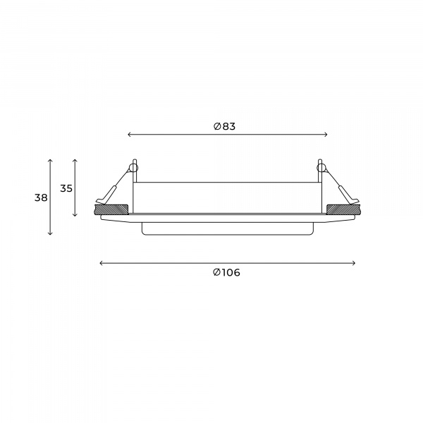 Встраиваемый светильник Orbit HSBL_0131 IP20, 15Вт, GX53, белый