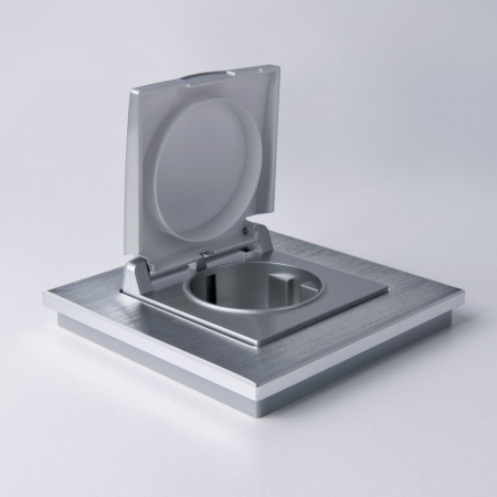 Рамка из металла на 1 пост Аluminium алюминий W0011706