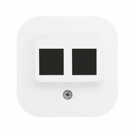 Legrand Quteo Белый Адаптер для 1 или 2 роз. RJ45 Keystone