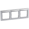 Legrand Valena Алюминий/Серебряный штрих Рамка 3-ая горизонт.