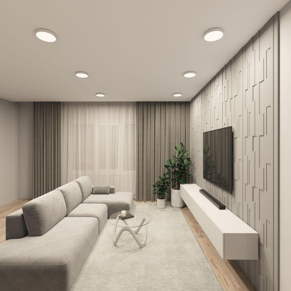 DK2851-WH Накладной светильник TAB 36 Вт, LED LED 3000K/4000K/6500K, IP 20, d212mm, белый, алюминий/акрил