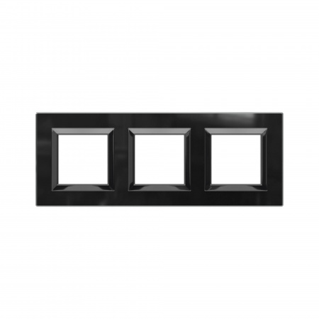 DKC Avanti Черный Стекло Рамка 6 модулей