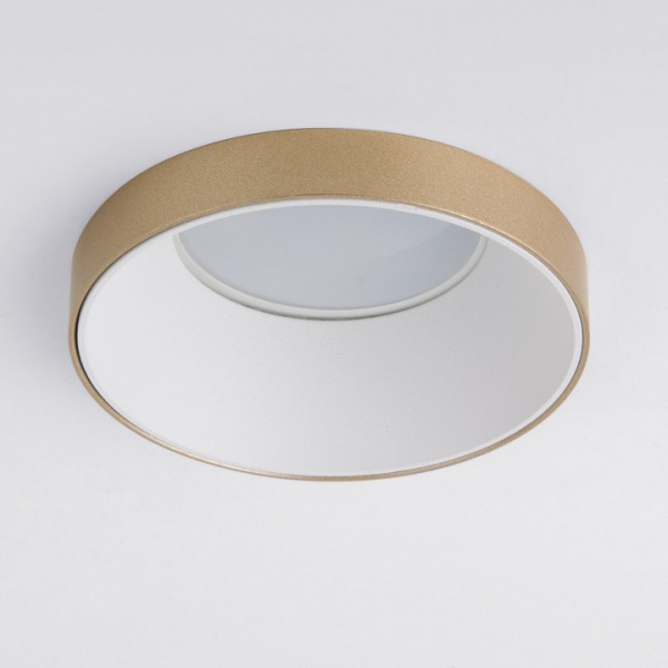 Встраиваемый точечный светильник 112 MR16 белый/золото Elektrostandard Discus a053338