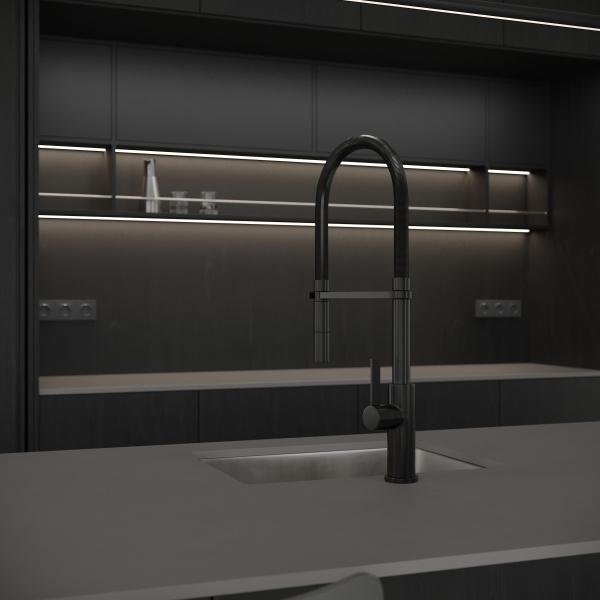 Накладной угловой внутренний профиль для светодиодной ленты Line HSBL_0197-2м, белый