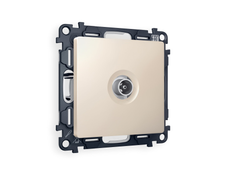 Комплект механизма TV розетки оконечной ALFA MA333010 Бежевый матовый 50-870 MHz 1dB QUANT