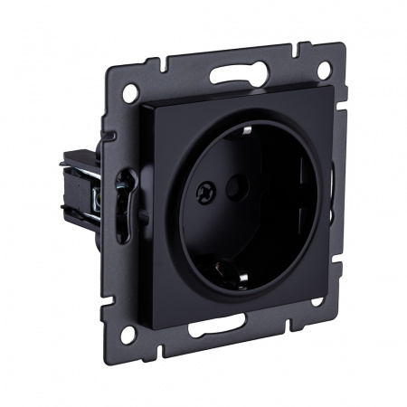 Розетка штепсельная SCHUKO 16A/250 В, черный Kollinger REA-002BK для Aspekt, Eleganz, Reflex